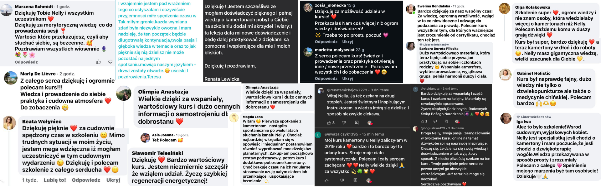 Opinie uczestników po kursach Dźwiękopunktury w Lifetune Centrum Dźwięku